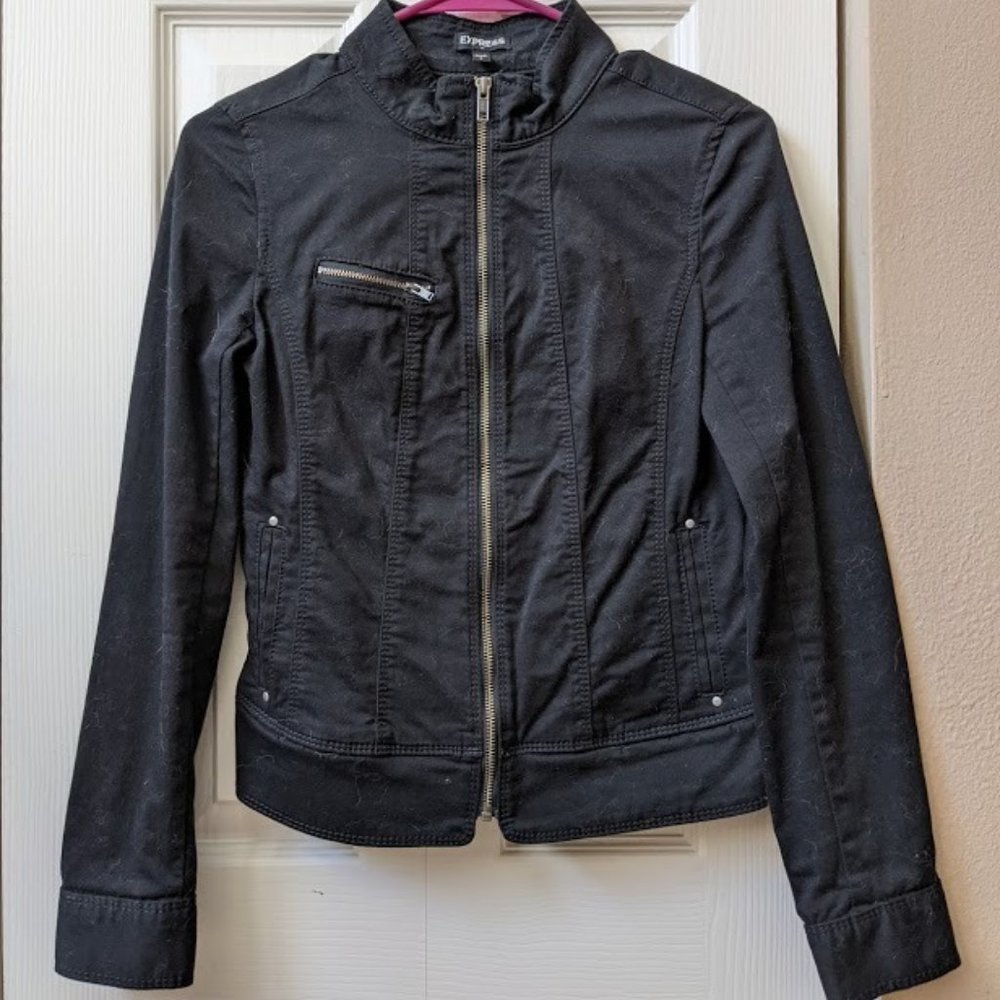 Express Black Moto Jacket XS